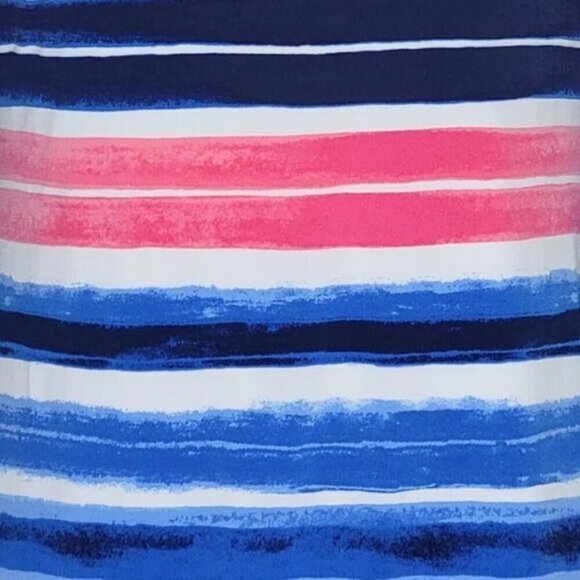 Vince Camuto Dress Size 8 Striped 3/4 Sleeve Lined Back Zip Stretch - Picture 5 of 12